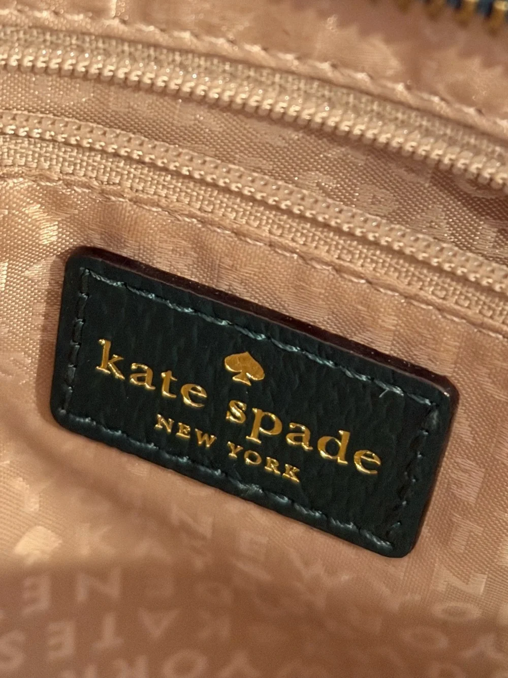 Kate Spade Forest Green Pebbled Leather Satchel & Wallet